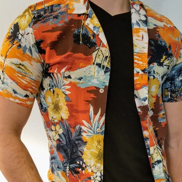 Zara Man Hawaiian Short-sleeve Shirt - Picture 2 of 5
